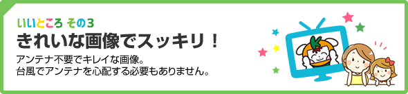 きれいな画像でスッキリ！