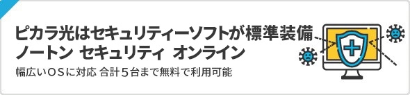 ピカラ光はセキュリティーソフトが標準装備！