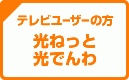 【テレビユーザーの方】光ねっと 光でんわ