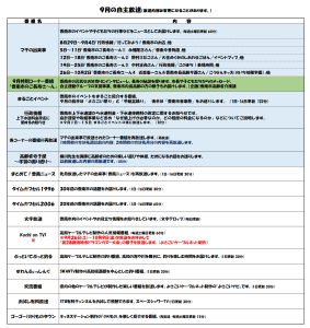 香南ケーブルテレビの9月号2ページで番組内容が記載されています。